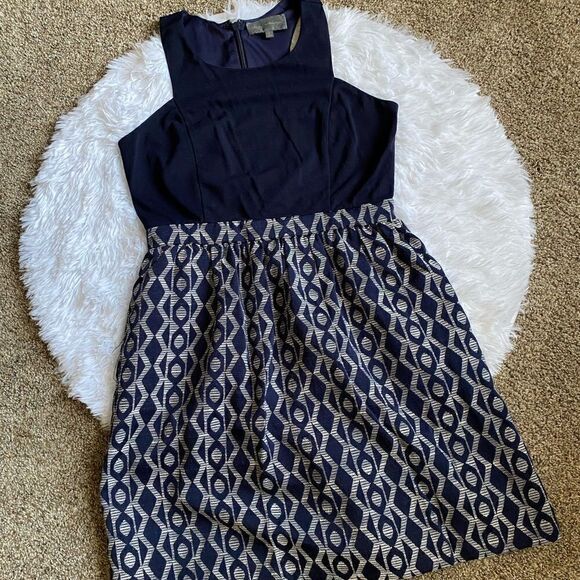 Anthropologie Sunday in Brooklynn Tank Fit & Flare Dress Lined Jacquard Stitch - Picture 1 of 11